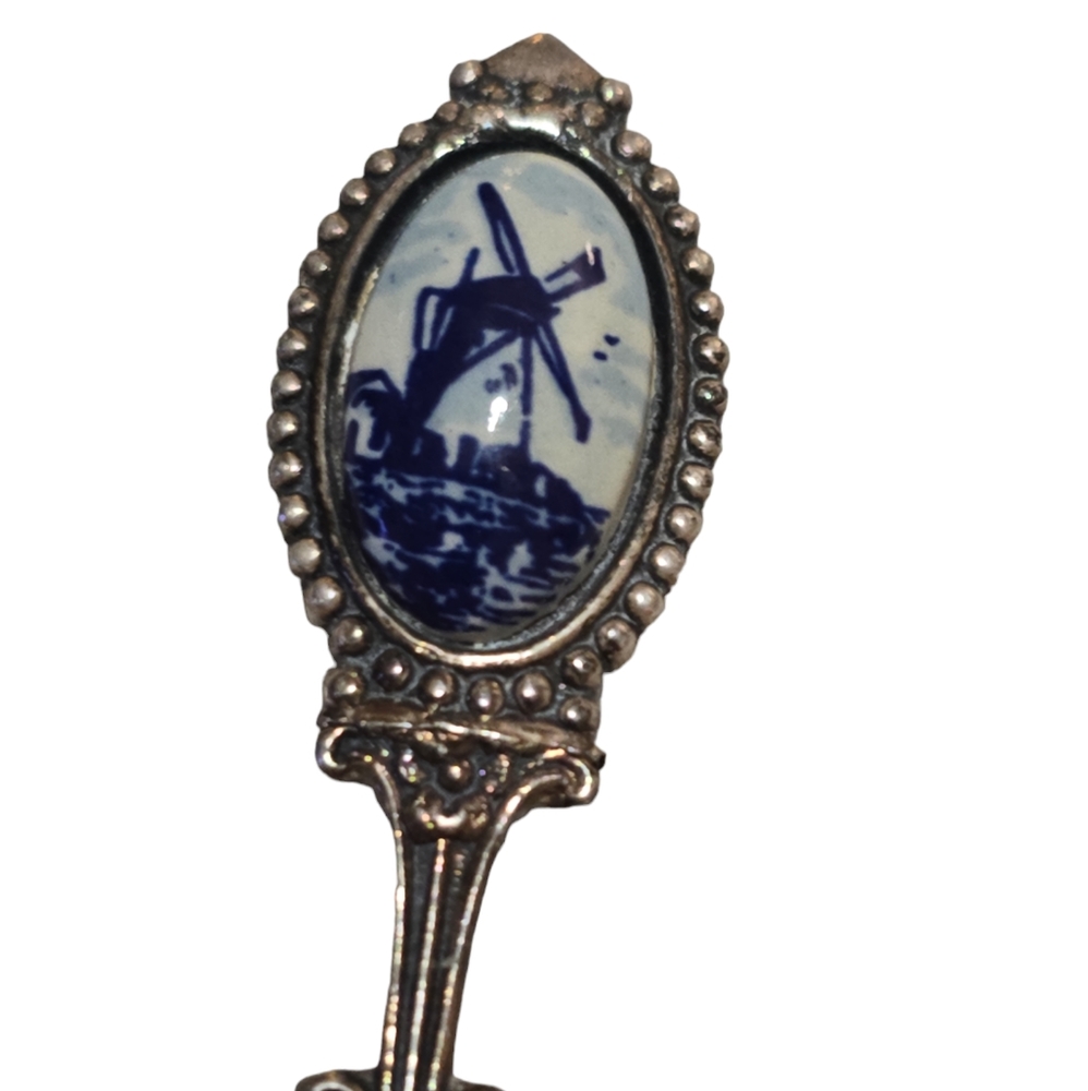 Vintage Dutch Sugar Spoon Silver Plate, Holland L12